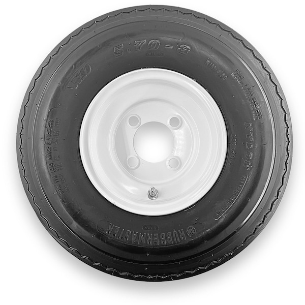 Rubbermaster - Steel Master Rubbermaster 5.70-8 4 Ply Highway Rib Tire and 4 on 4 Stamped Wheel Assembly 598944 - main